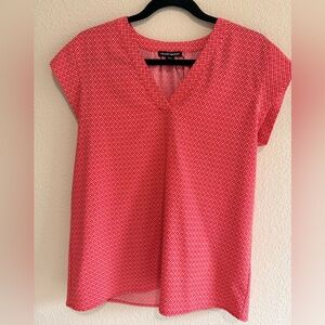 Hilary Radley V-Neck Red Blouse